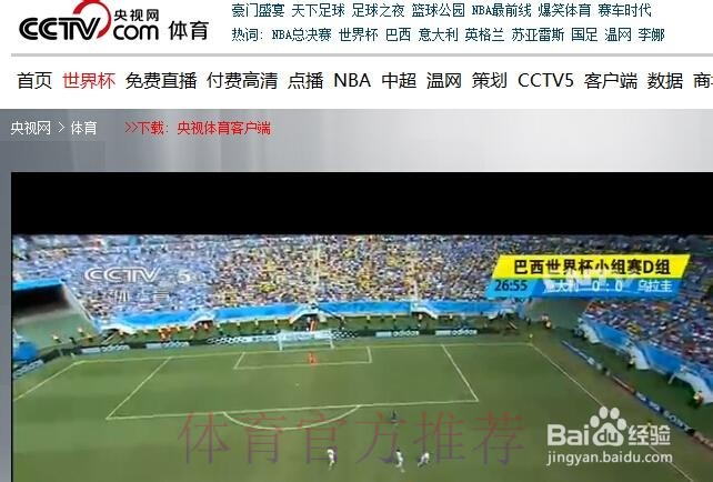 在线观看世界杯比赛的直播入口地址在哪里？